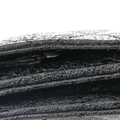 Chanel Crackled Calfskin Wallet On Chain WOC Black 11 of 12