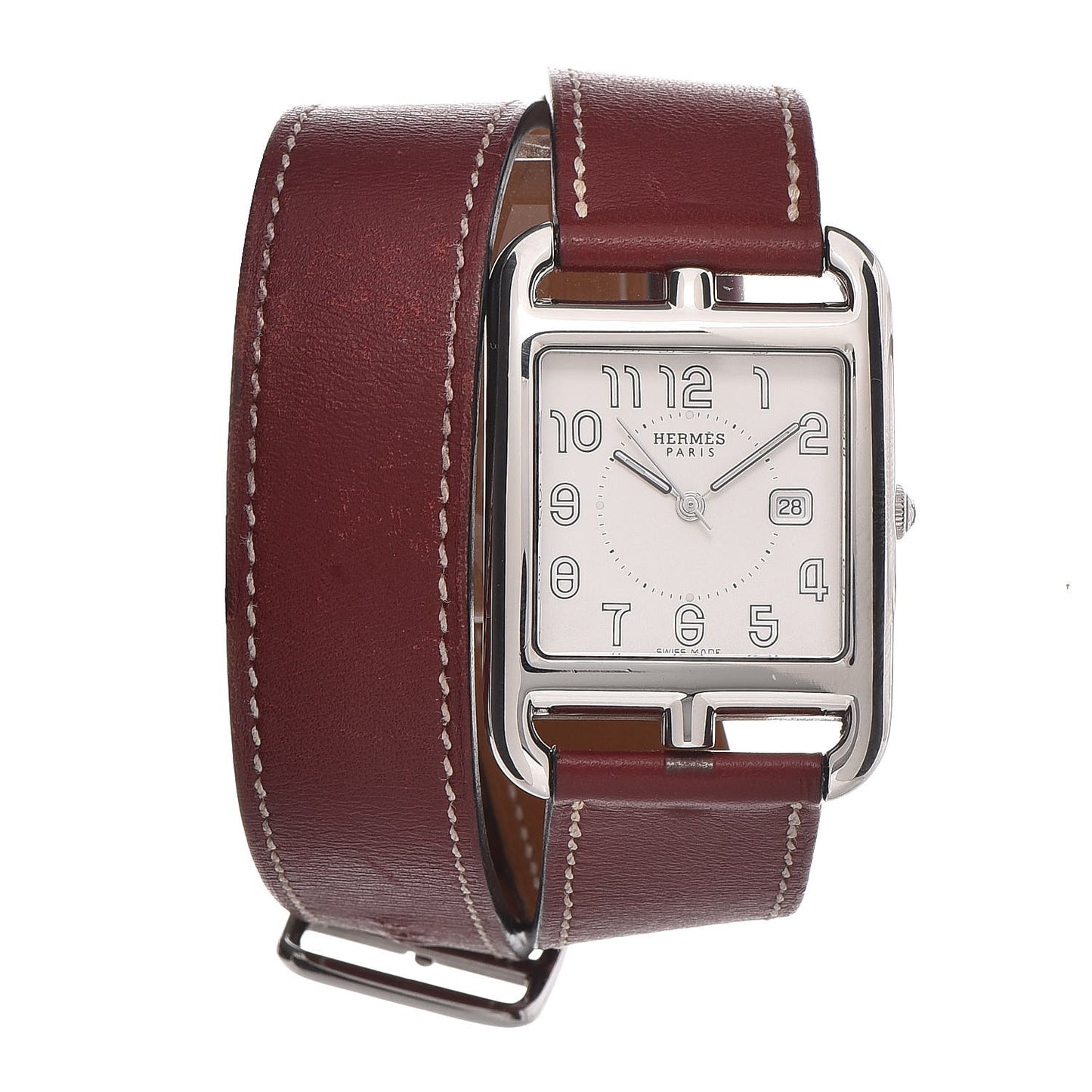Stainless Steel Chamonix 29mm Cape Cod Double Tour Quartz Watch Rouge H