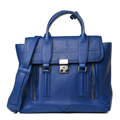 3.1 Phillip Lim Textured Calfskin Medium Pashli Satchel Cobalt 1 of 22