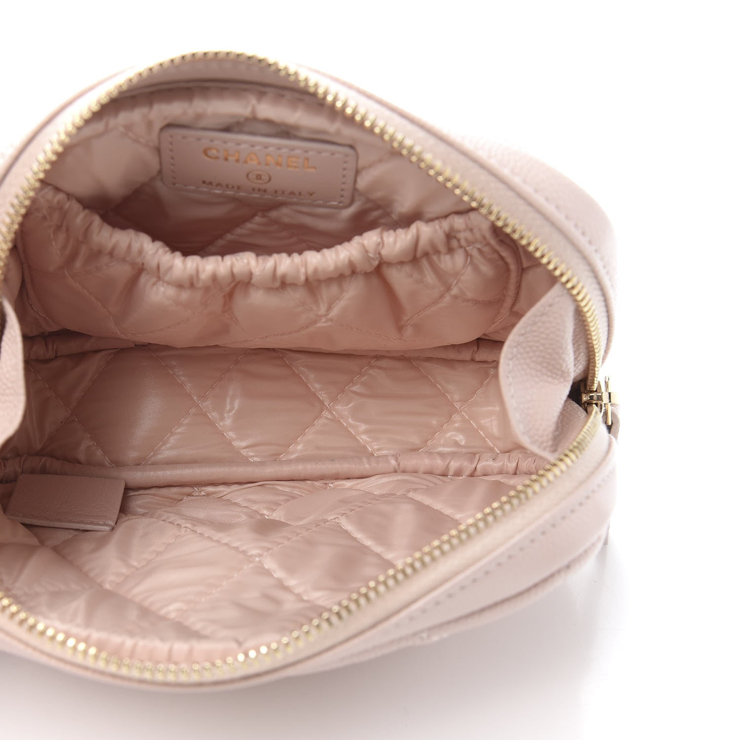 Chanel Caviar Quilted Small Curvy Pouch Cosmetic Case Light Pink 5 of 9