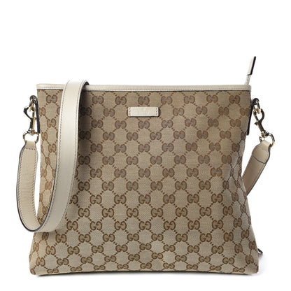 Gucci Monogram Medium Flat Messenger Bag Off White 1 of 11