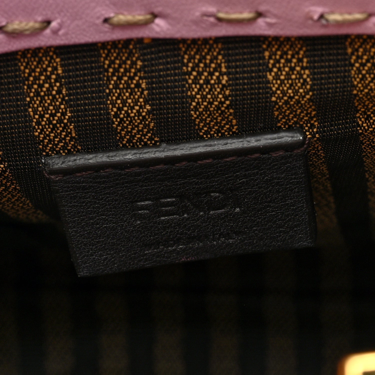 Fendi Vitello King Plexiglass Logo Embossed Mini Fendi Sunshine Shopper Tote Lavanda 6 of 10
