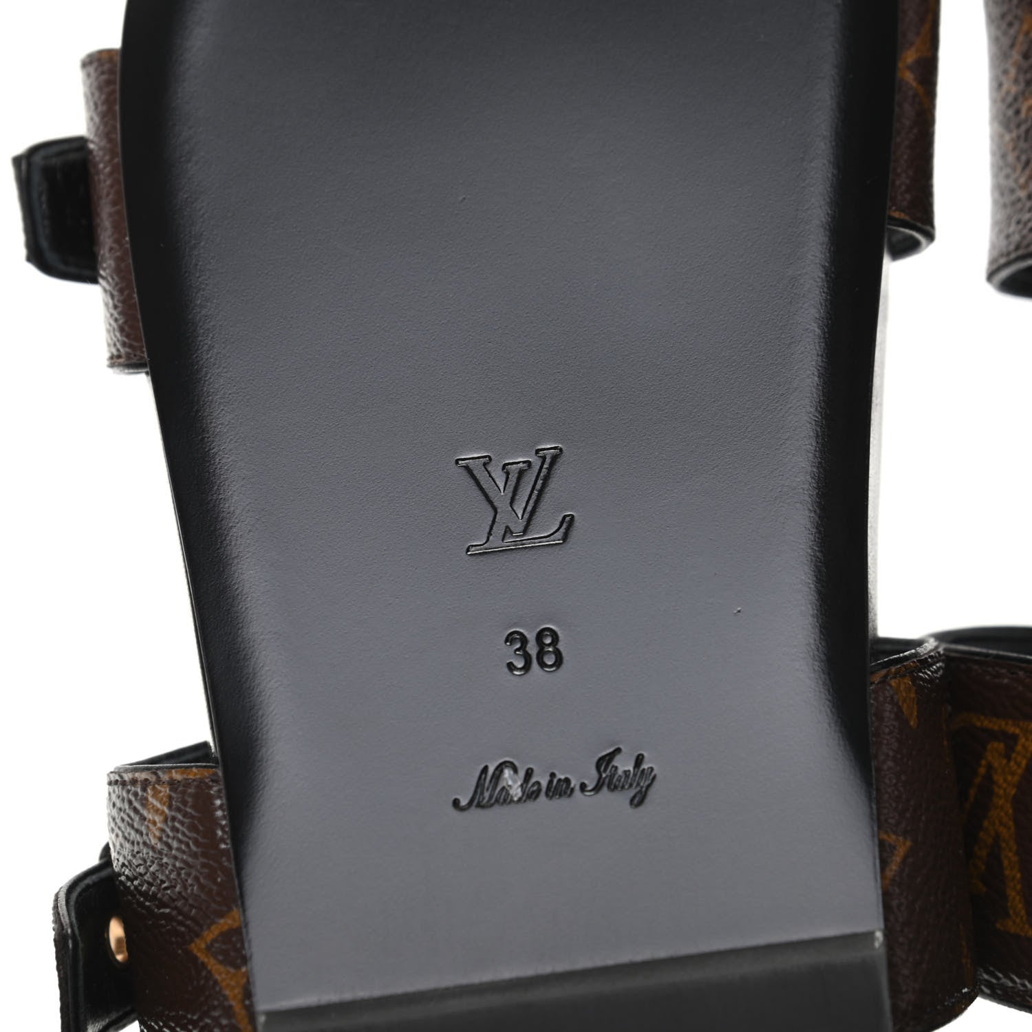 Louis Vuitton Monogram Bom Dia Mule Sandals 38 Black 7 of 8