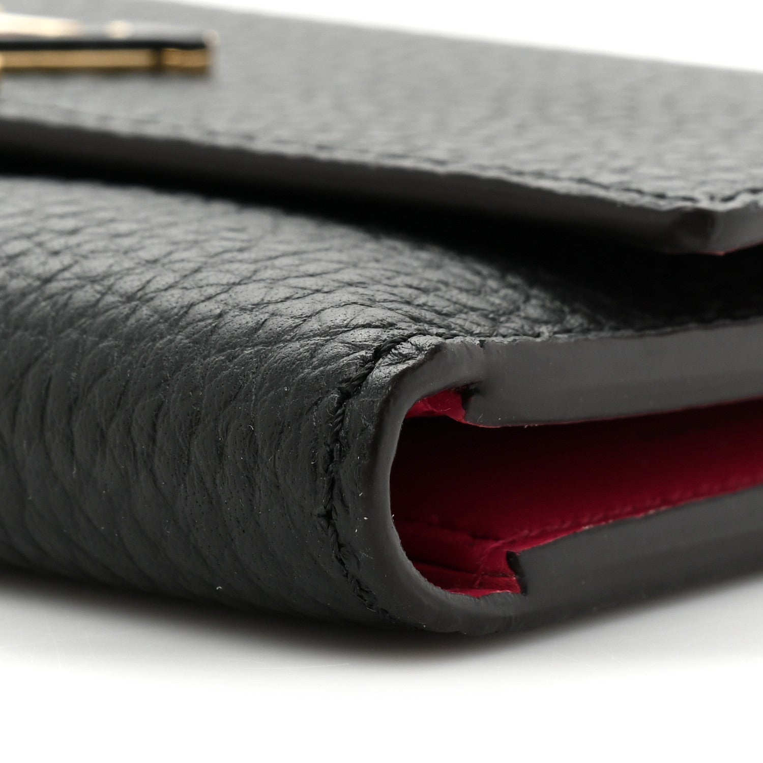 Louis Vuitton Taurillon Capucines Compact Wallet Black 8 of 10