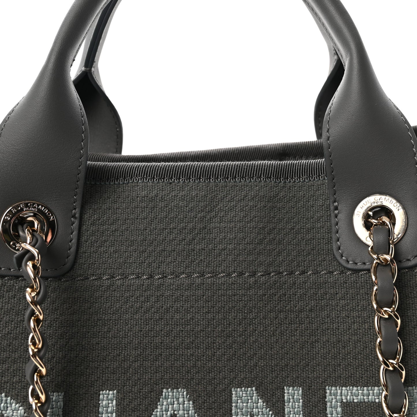 Mixed Fibers Small Deauville Tote Dark Grey