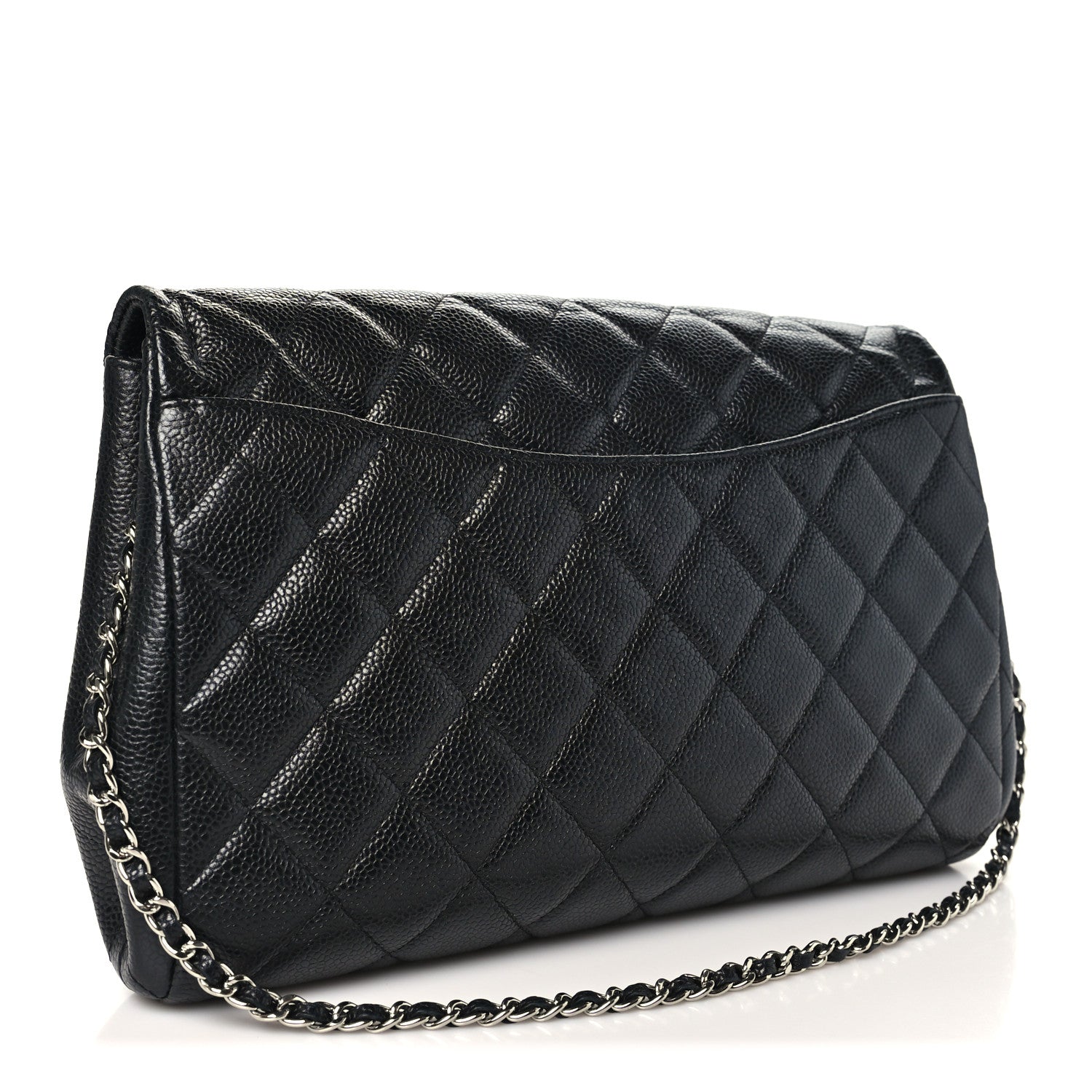 Chanel Caviar Quilted Clutch With Chain Flap Black 3 of 10