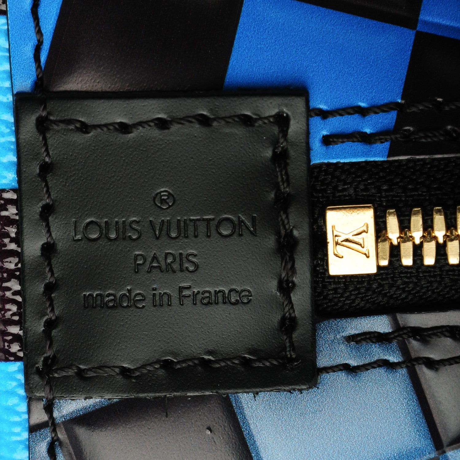 Louis Vuitton Epi Damier Race Alma BB Blue Vert 6 of 7