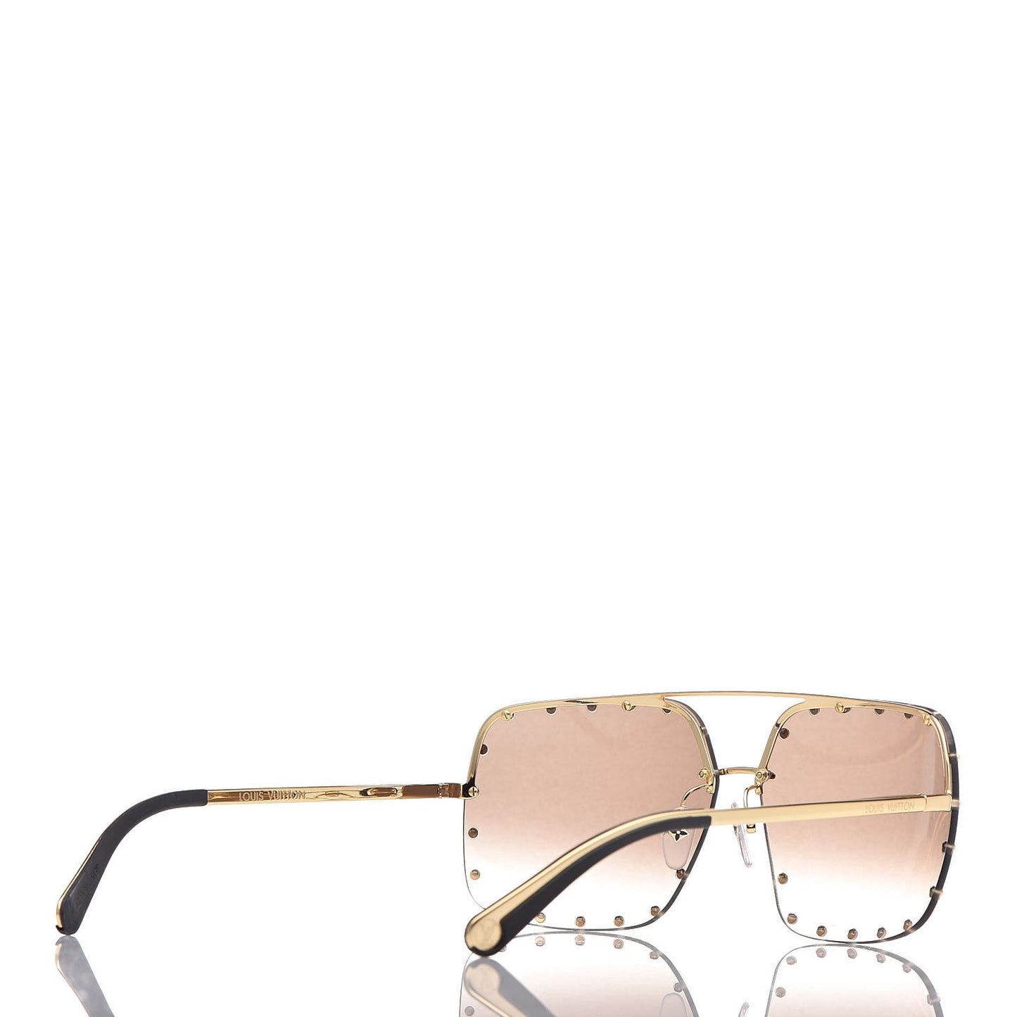 The Party Square Gradient Sunglasses Z2353E Brown