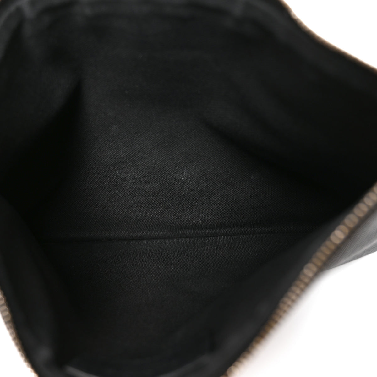 Textured Coated Canvas Bambi Print Medium Cosmetic Pouch Black
