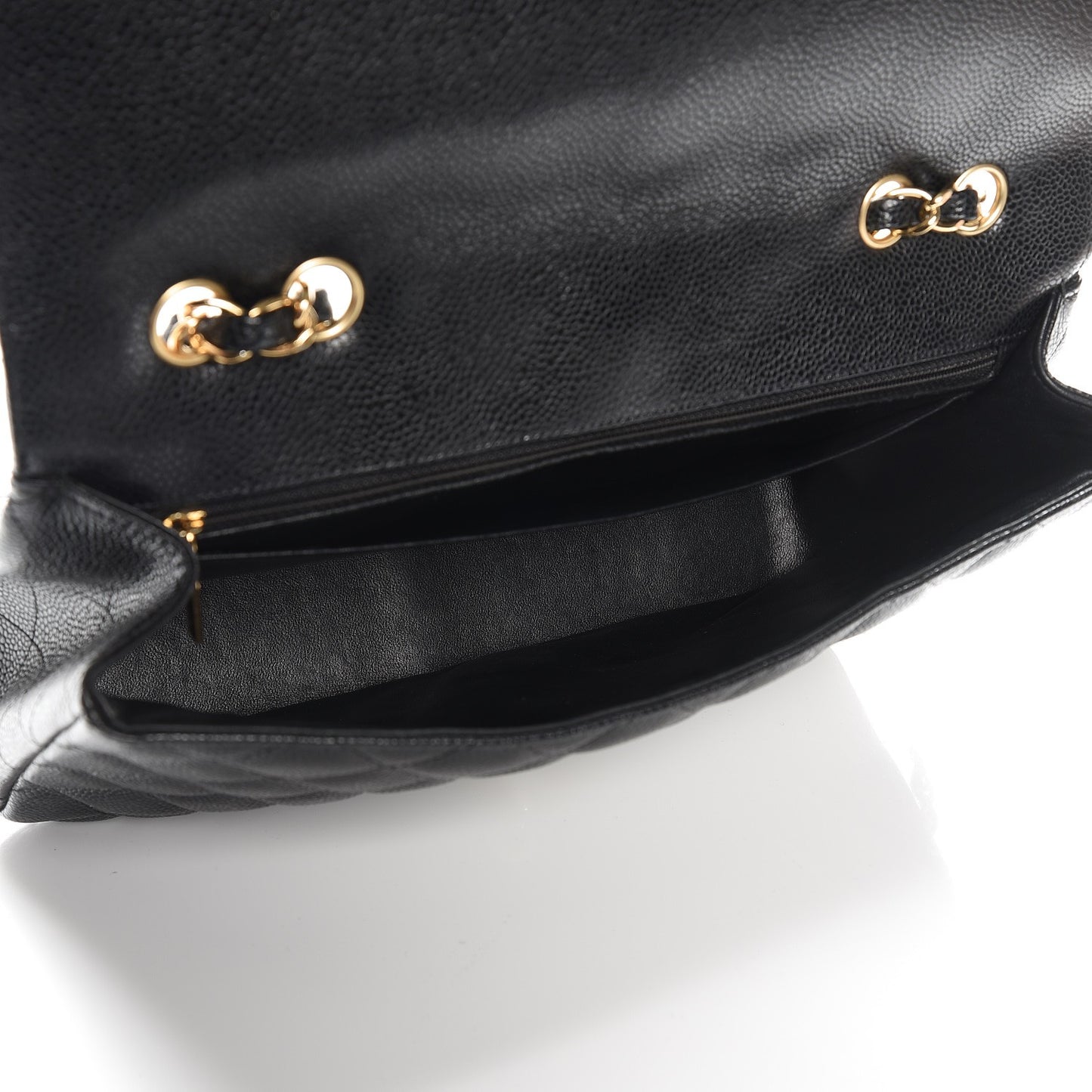 Caviar Quilted Jumbo Single Flap Black