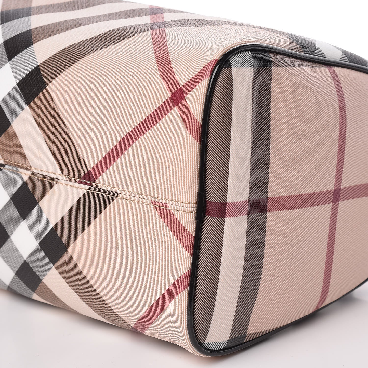 Burberry Supernova Check Small Chester Bowling Bag Black 8 of 9