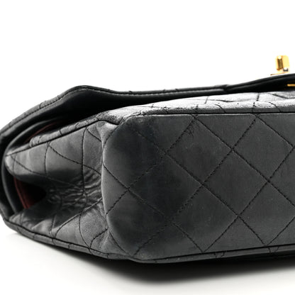 Chanel Lambskin Quilted Medium Double Flap Black 9 of 14