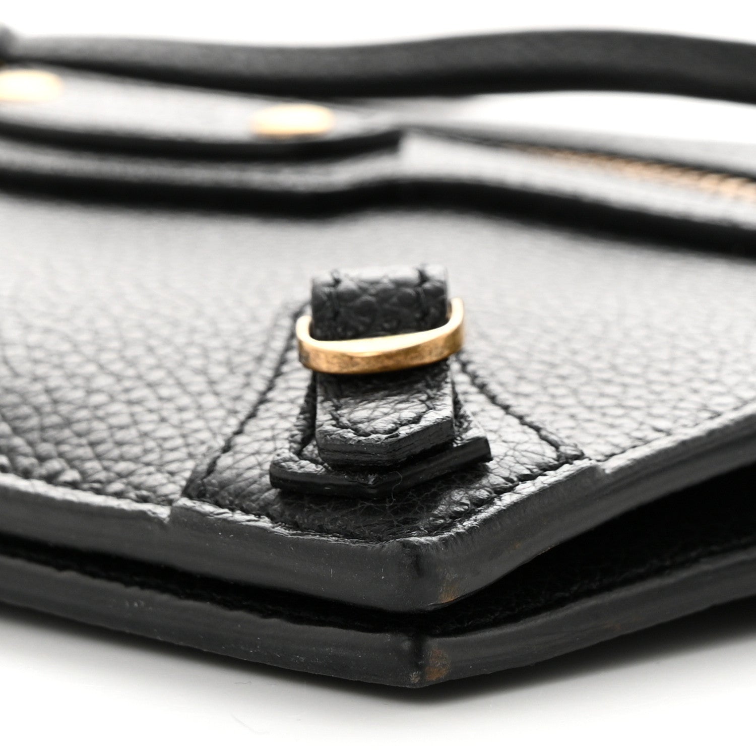 Balenciaga Grained Calfskin Neo Classic Gold Hardware Multipouch Black 11 of 11