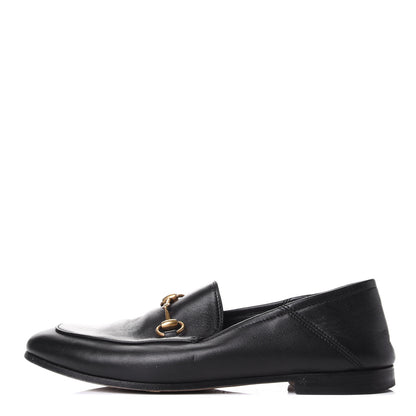 Gucci Lambskin Womens Brixton Horsebit Loafers 36 Black 1 of 10
