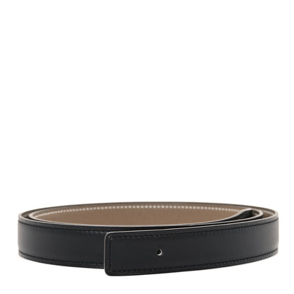Hermes Swift Epsom 24mm Belt Strap 95 Black Etoupe 1 of 5