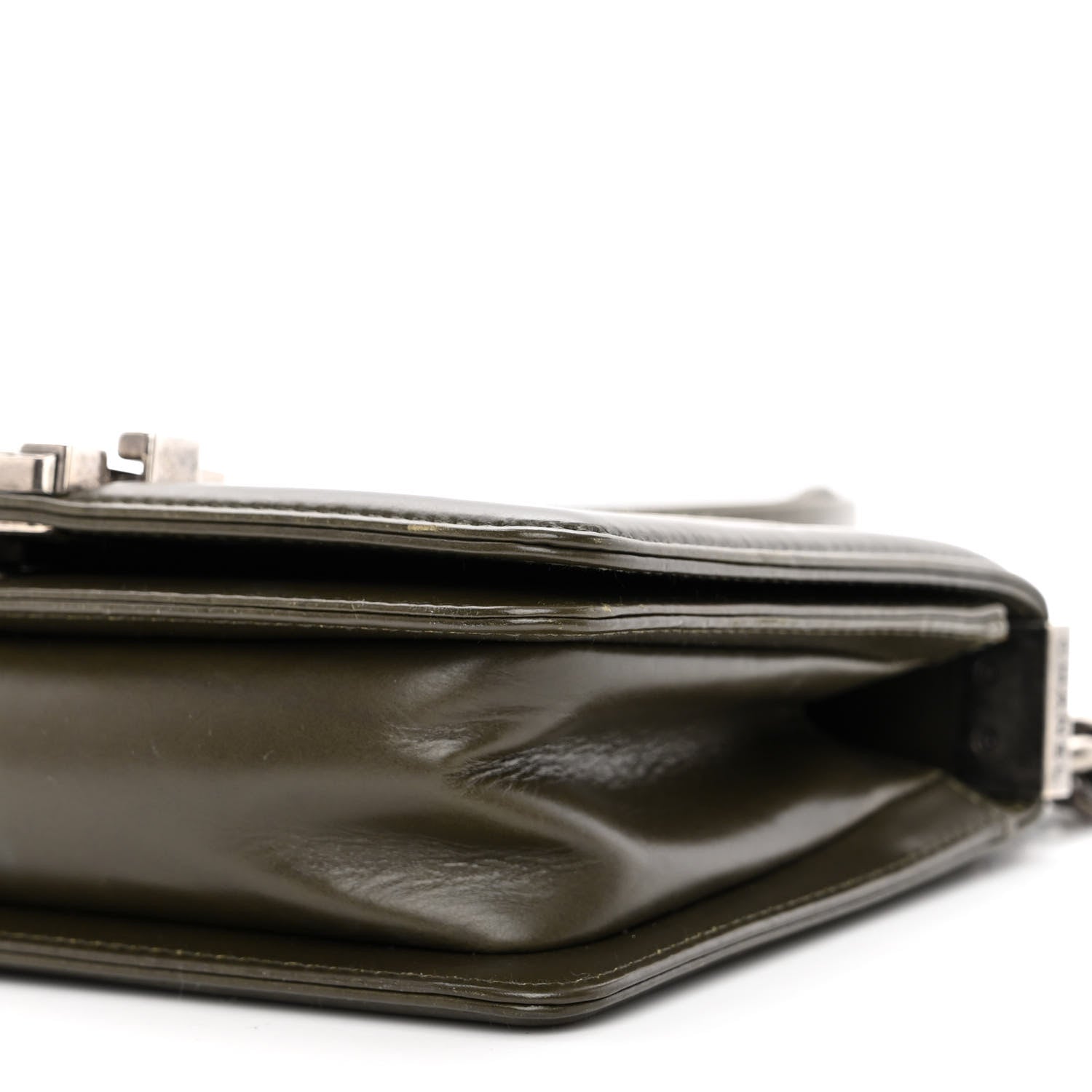 Chanel Glazed Calfskin Small Boy Flap Dark Green 9 of 10