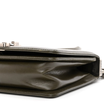 Chanel Glazed Calfskin Small Boy Flap Dark Green 9 of 10