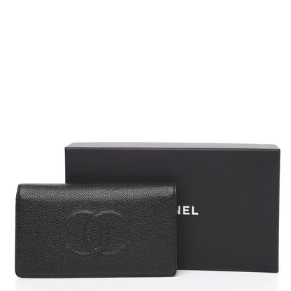 Chanel Caviar Timeless CC Yen Wallet Black 13 of 13