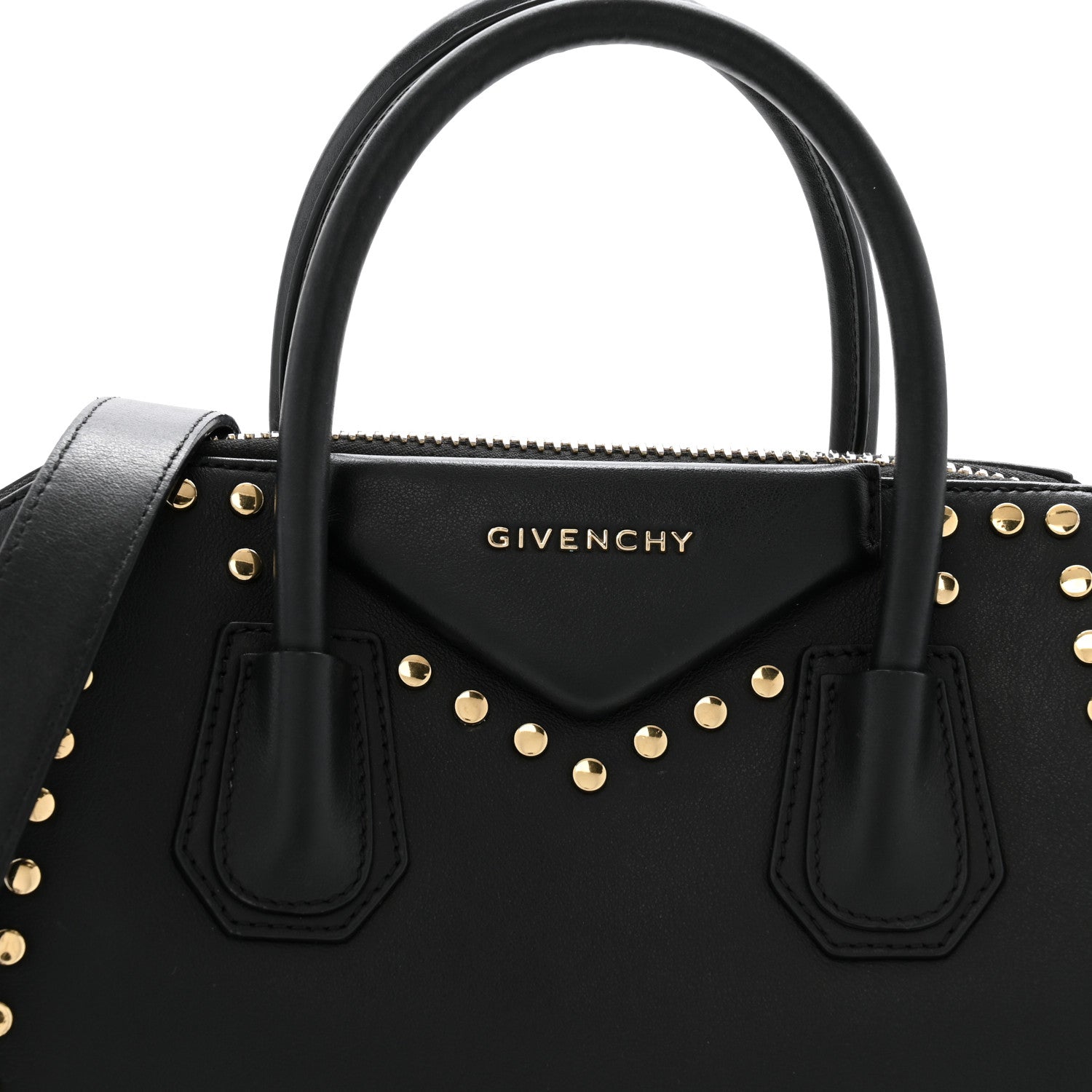 Givenchy Smooth Calfskin Small Studded Antigona Black 8 of 16