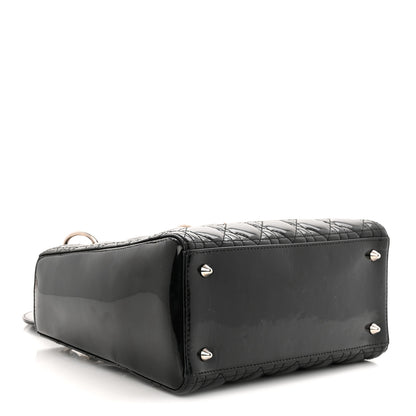 Christian Dior Patent Cannage Medium Lady Dior Black 4 of 11