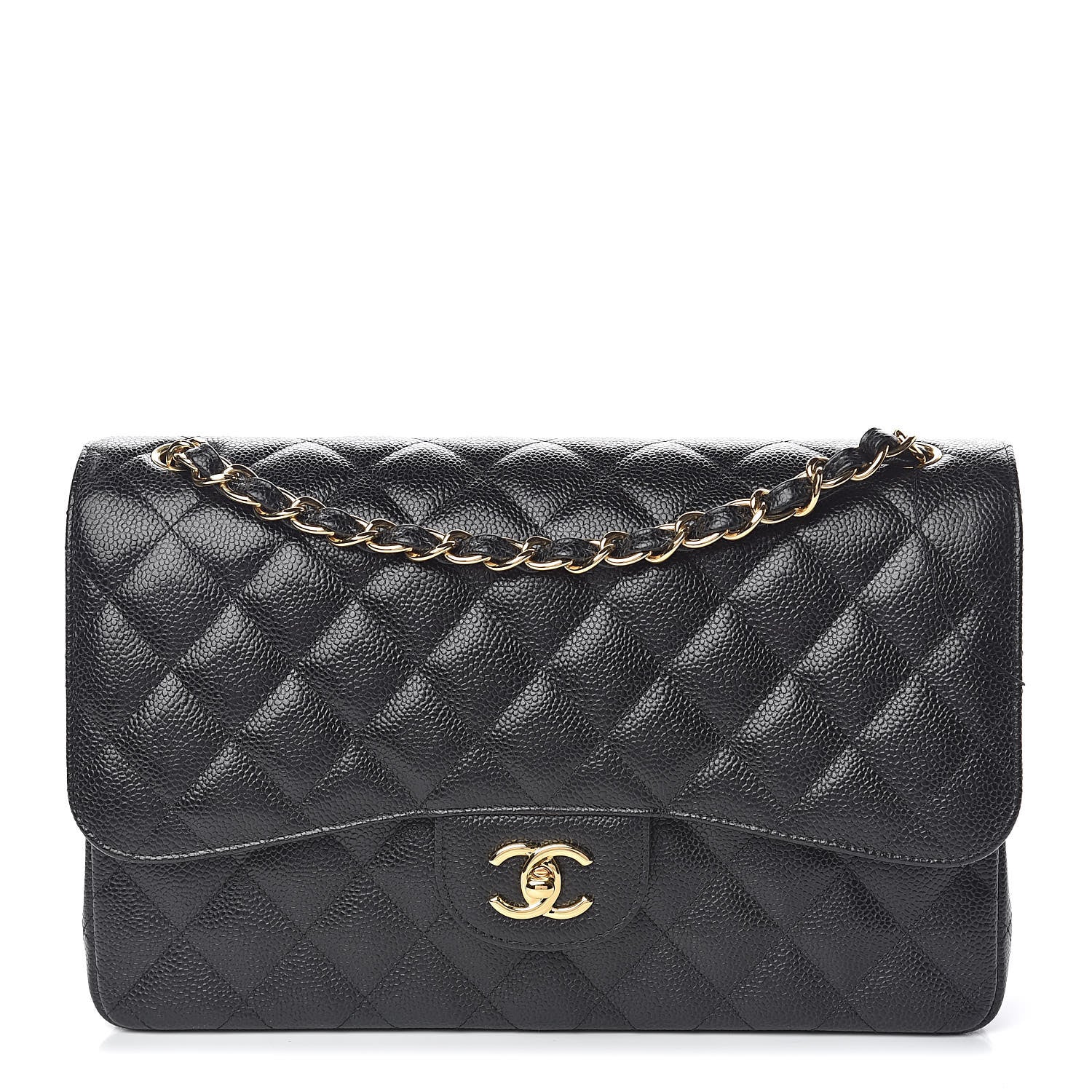 Chanel Caviar Quilted Jumbo Double Flap Black 1 of 12