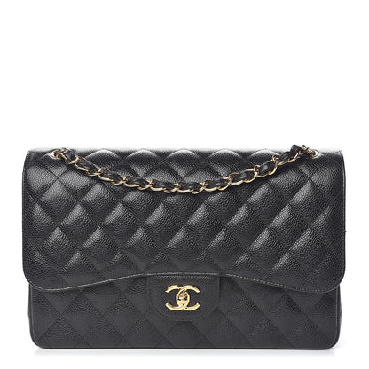 Chanel Caviar Quilted Jumbo Double Flap Black 1 of 12