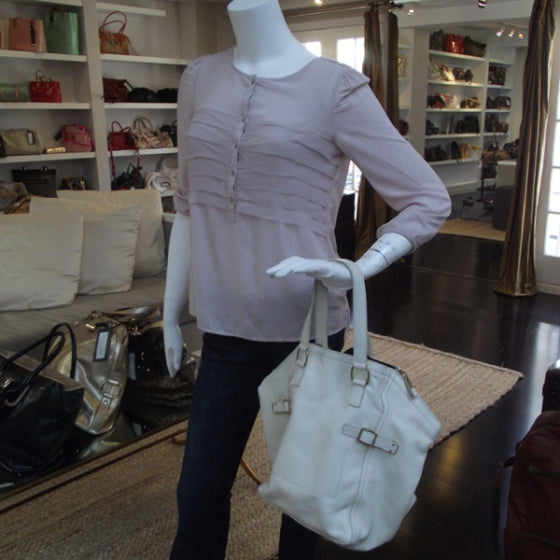 Saint Laurent Large Downtown Tote Ivory 2 of 12