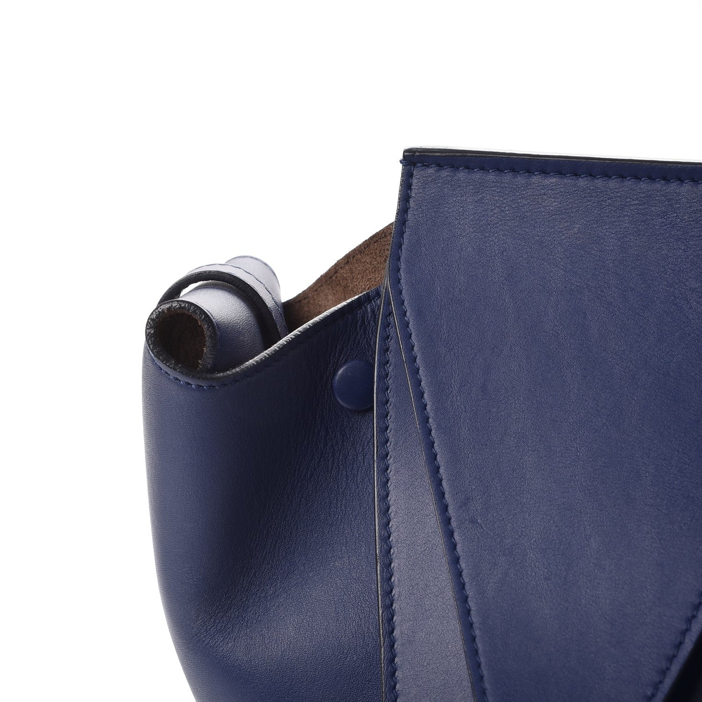 Smooth Calfskin Small Tie Knot Tote Dark Indigo