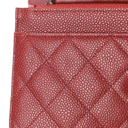 Chanel Caviar Quilted Wallet On Chain WOC Red 11 of 12