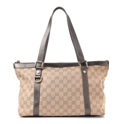 Gucci Monogram Medium Abbey Tote Dark Brown 1 of 11