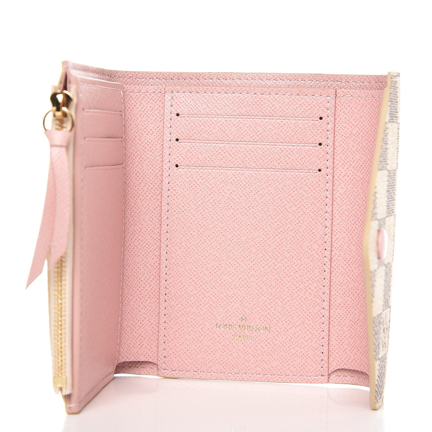 Damier Azur Victorine Wallet Rose Ballerine