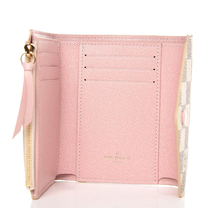 Louis Vuitton Damier Azur Victorine Wallet Rose Ballerine 5 of 7