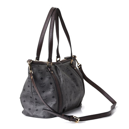 MCM Visetos Medium Essentials Shopper Tote Phantom Grey 5 of 11