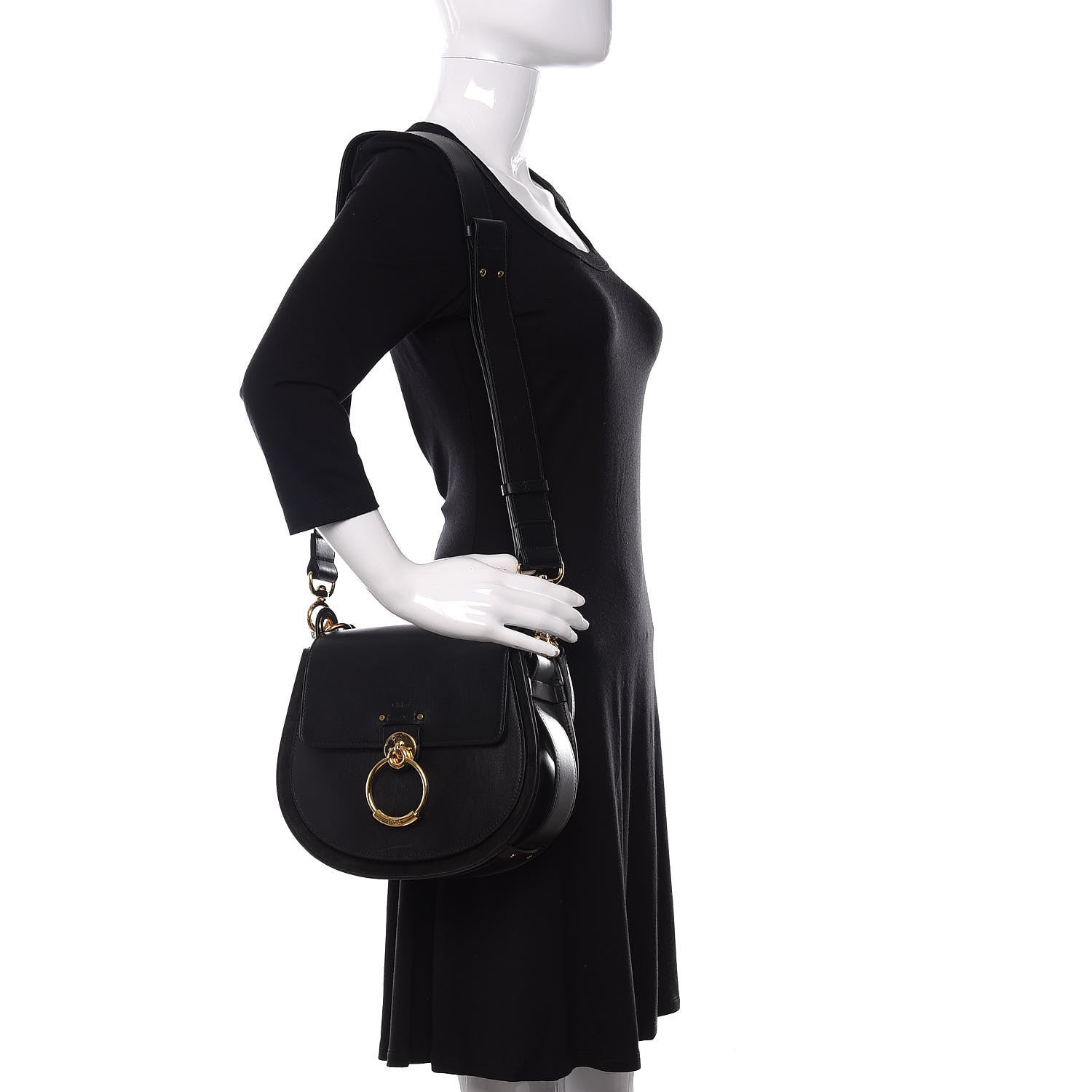 Chloe Calfskin Large Tess Bag Black 2 of 18