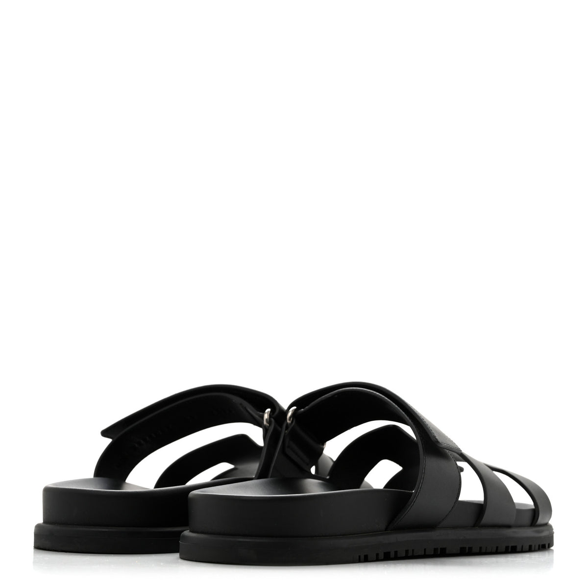 Hermes Calfskin Womens Chypre Sandals 39 Black 5 of 13