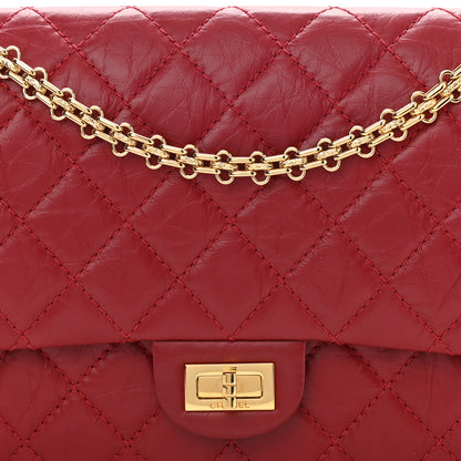 Chanel Aged Calfskin Quilted 2.55 Reissue 226 Flap Dark Red 8 of 10