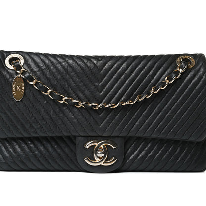 Chanel Calfskin Surpique Chevron Small Flap Black 11 of 18