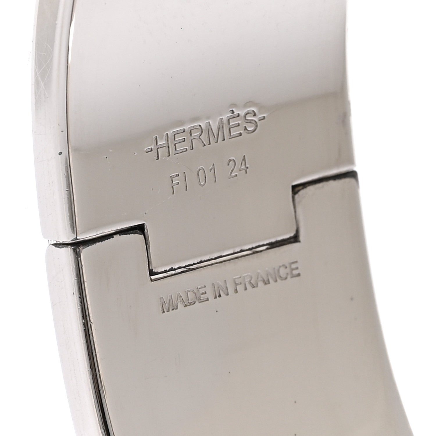 Hermes Enamel Wide Clic Clac H Bracelet PM White 4 of 4