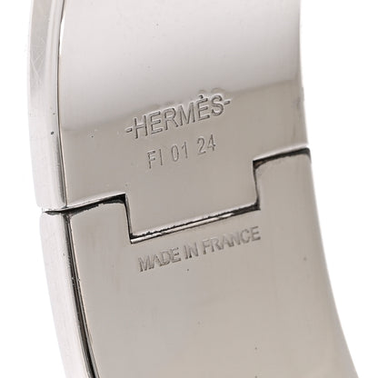 Hermes Enamel Wide Clic Clac H Bracelet PM White 4 of 4