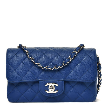 Chanel Caviar Quilted Mini Rectangular Flap Blue 1 of 5