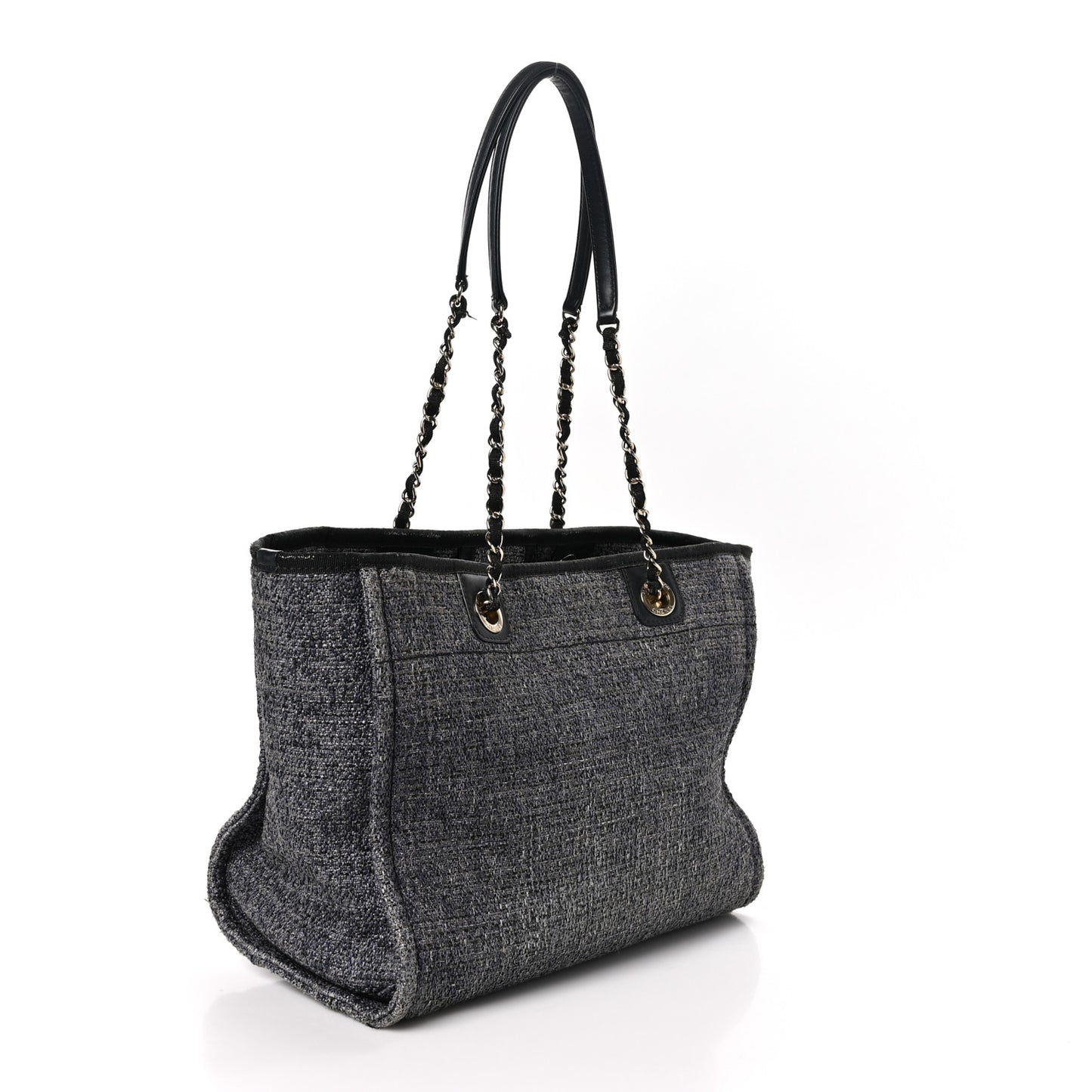 Lurex Boucle Small Deauville Tote Black