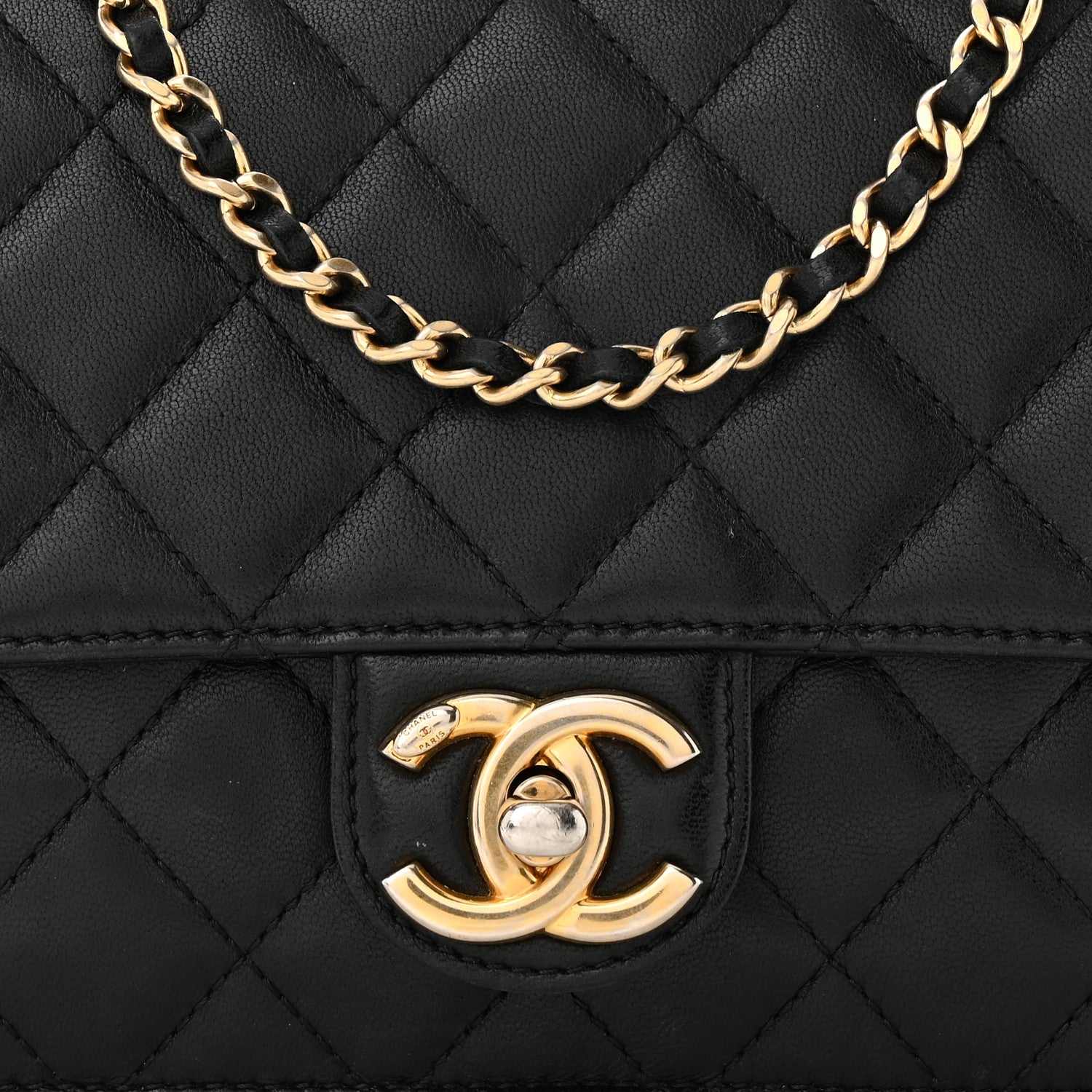 Chanel Lambskin Quilted Medium Crossing Times Flap Black 8 of 15