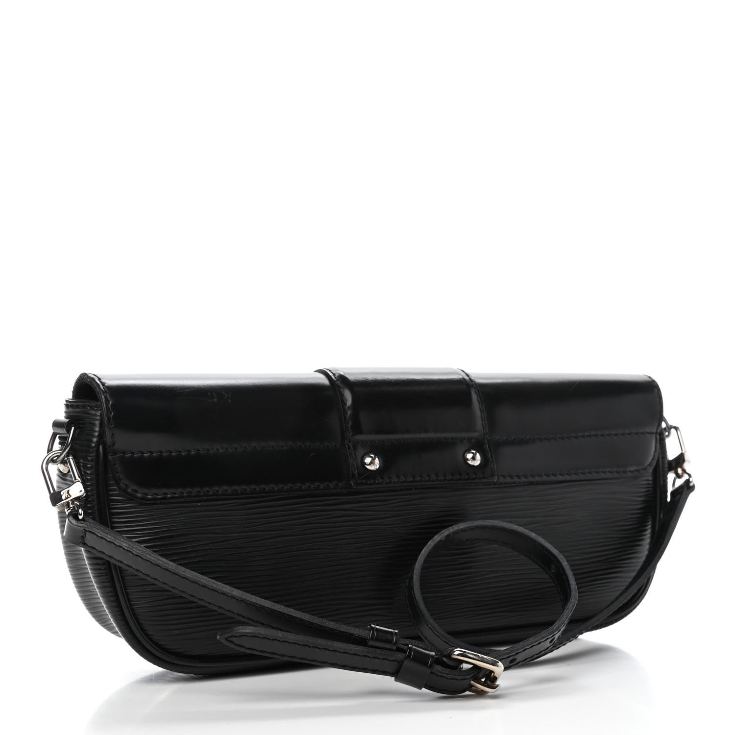 Louis Vuitton Epi Montaigne Clutch Black 2 of 4