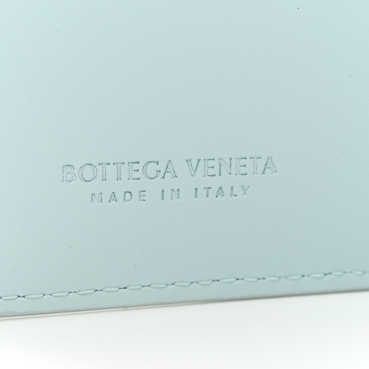 Nappa Intrecciato Bifold Zip Wallet Teal Washed