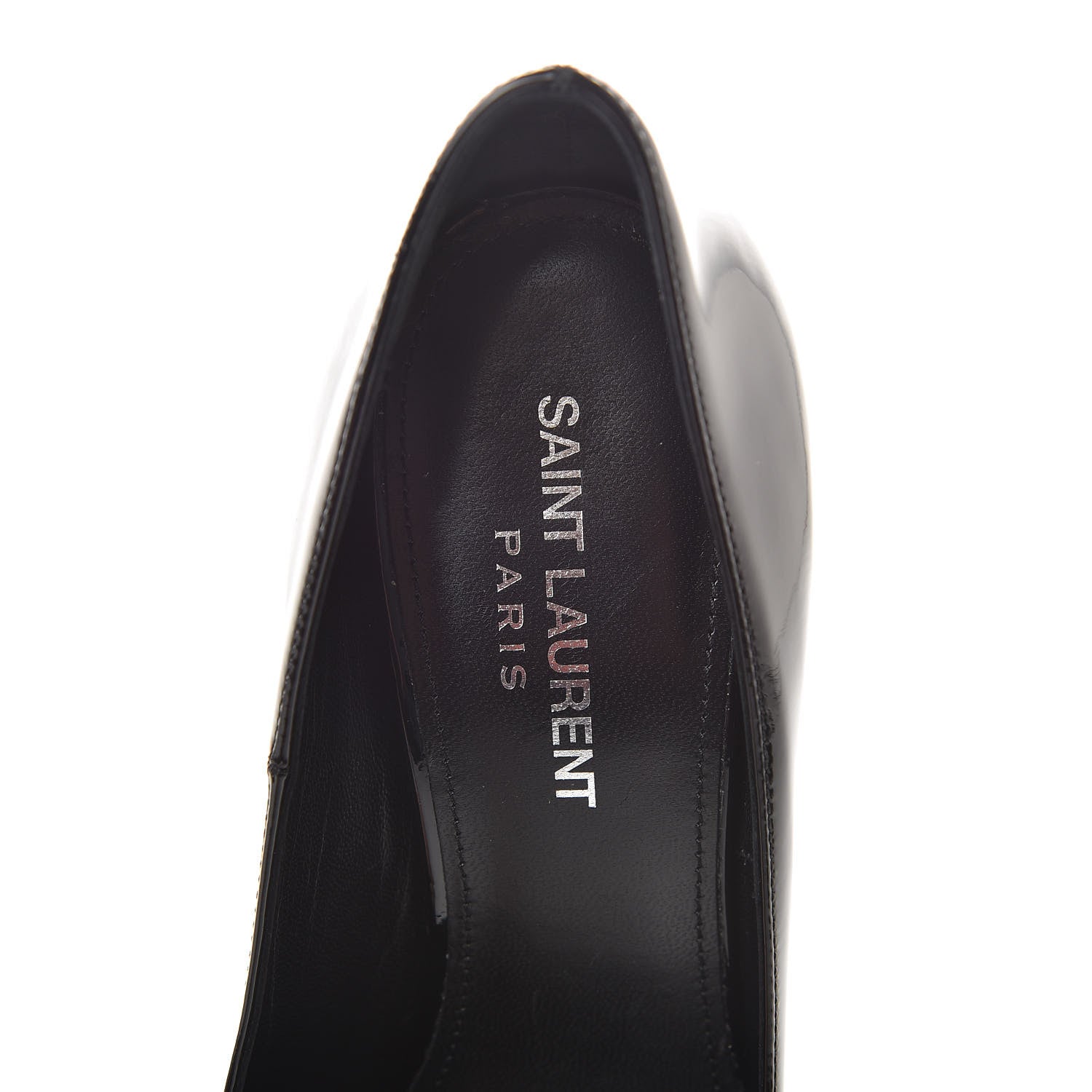 Saint Laurent Patent Opyum 100 Pumps 37 Black Silver 6 of 9