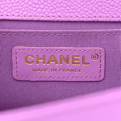 Chanel Caviar Quilted Medium Boy Flap Purple 6 of 11