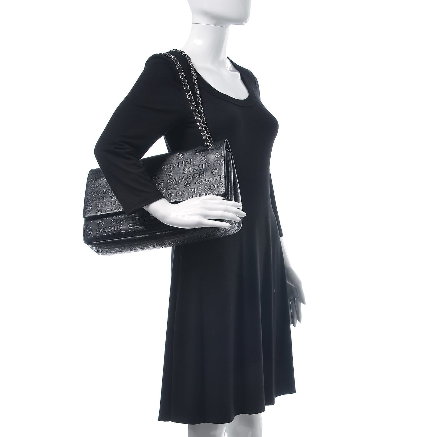 Calfskin Unlimited Jumbo Double Flap Black
