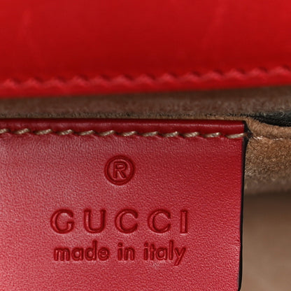 Gucci Calfskin Mini Sylvie Top Handle Bag Hibiscus Red 6 of 13