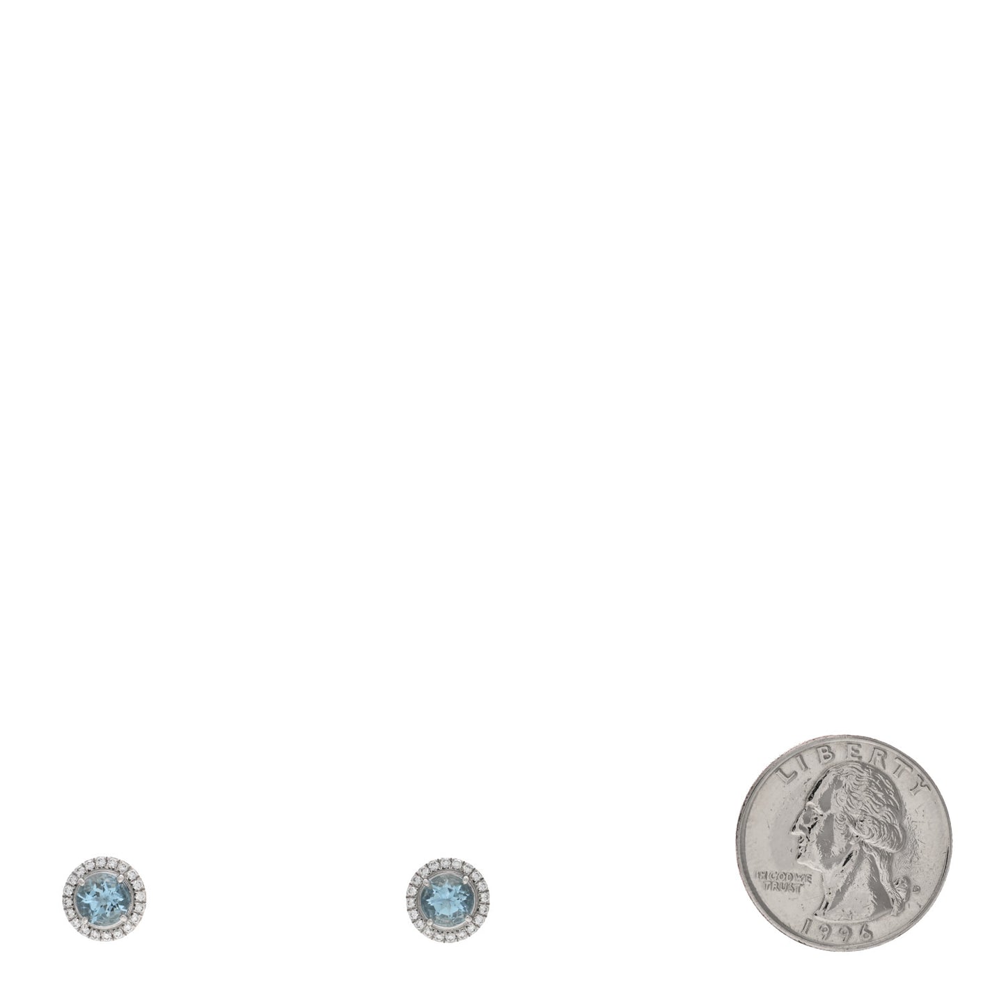 Platinum Diamond Aquamarine Soleste Earrings