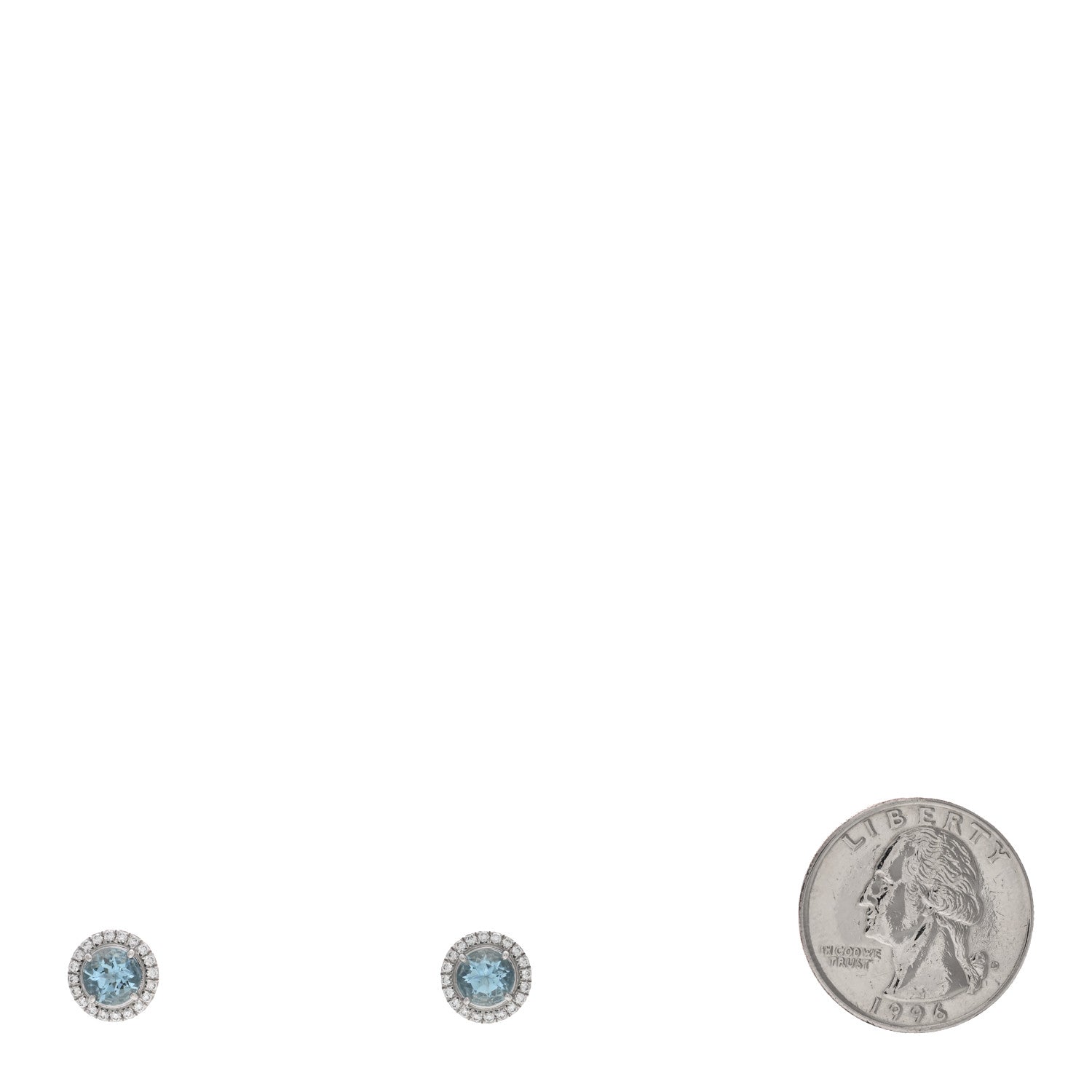 Tiffany Platinum Diamond Aquamarine Soleste Earrings 2 of 4